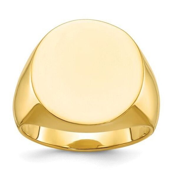 14k Gold Men’s Signet Ring - Picture 1 of 6